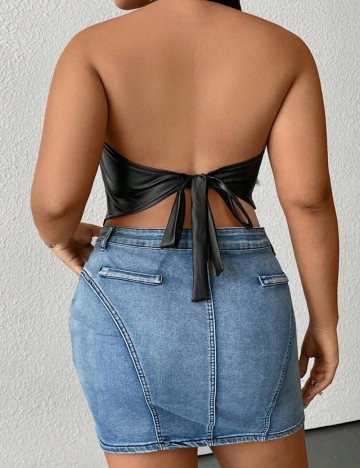 Top Shein Curve+, negru