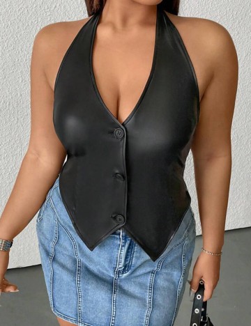 Top Shein Curve+, negru
