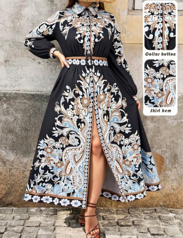 Rochie maxi Shein Curve+, negru