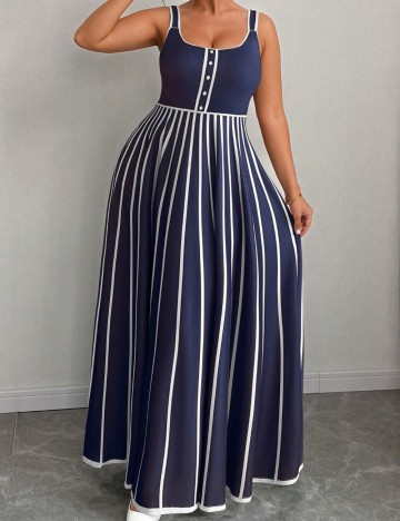 Rochie maxi Shein Curve+, mix culori