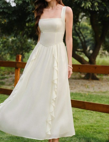 Rochie midi Shein, crem