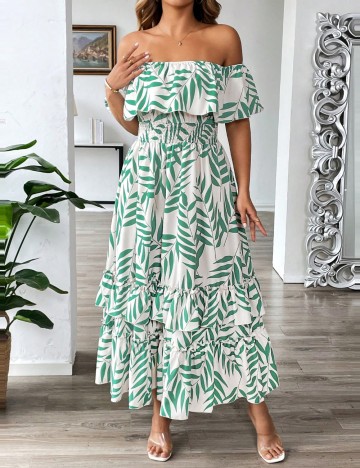 Rochie maxi Shein Curve+, mix culori
