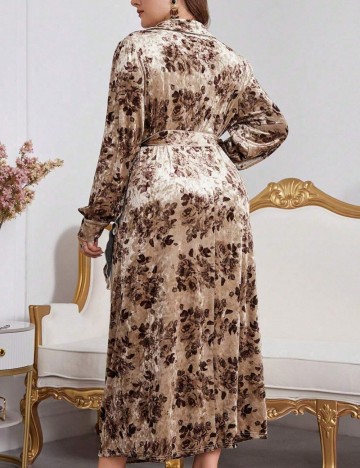 Rochie midi Shein Curve+, maro