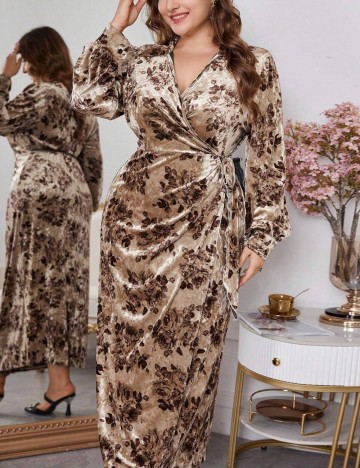 Rochie midi Shein Curve+, maro