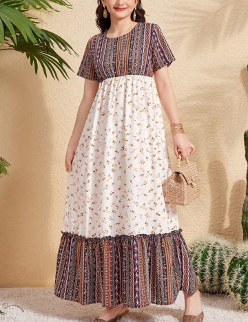 Rochie maxi Shein, mix culori