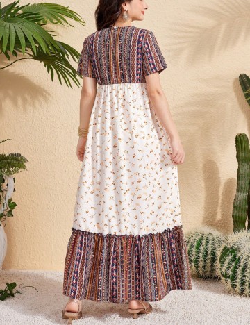 Rochie maxi Shein, mix culori