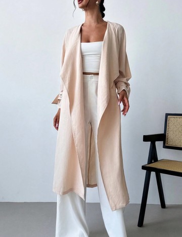 Cardigan lung Shein, bej