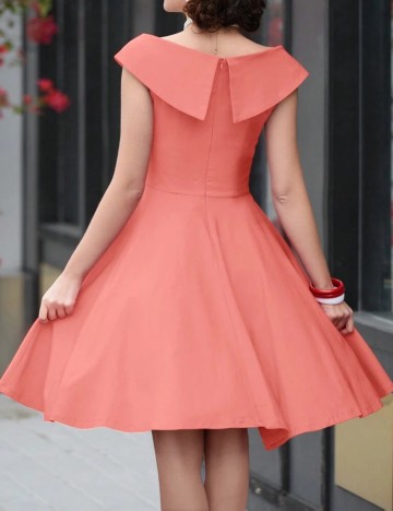 Rochie midi Shein Curve+, roz piersica