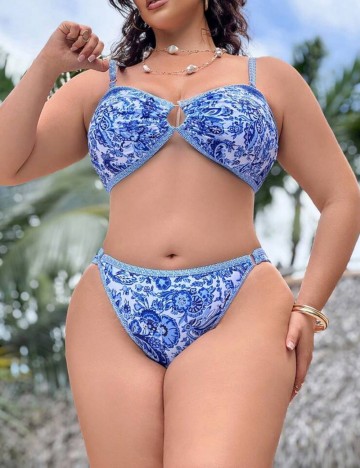 Costum de baie Shein Curve+, mix culori