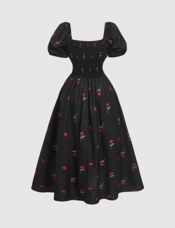 Rochie midi Shein Curve+, negru