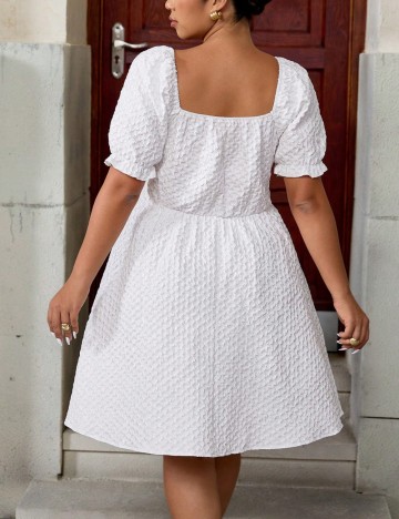 Rochie mini Shein Curve+, alb