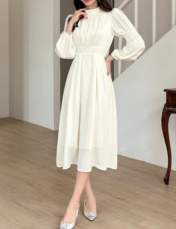 Rochie midi Shein, crem