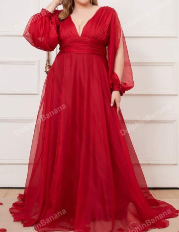 Rochie de ocazie Shein Curve+, roșu