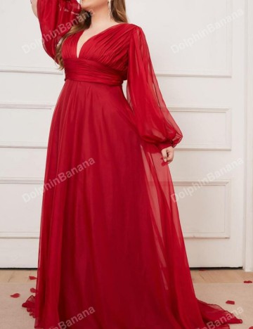 Rochie de ocazie Shein Curve+, roșu