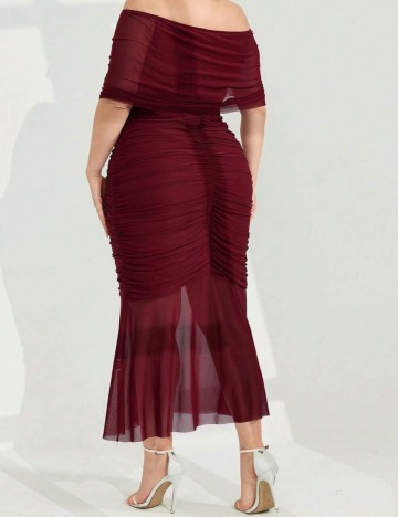 Rochie midi Shein Curve+, vișiniu