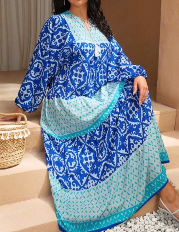 Rochie maxi Shein Curve+, albastru