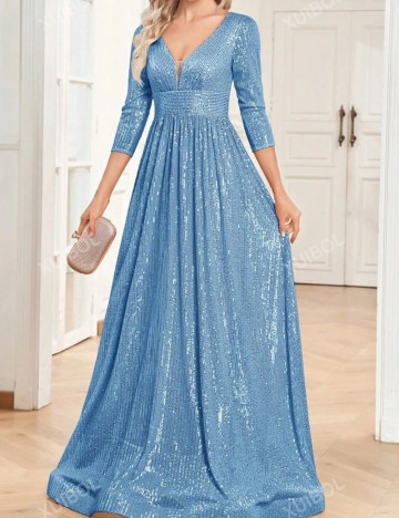 Rochie de ocazie Shein, albastru