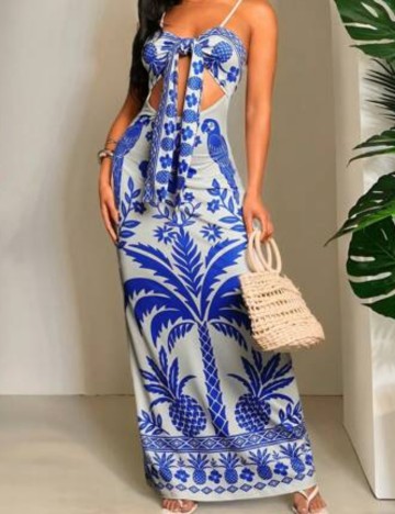Rochie maxi Shein, mix culori