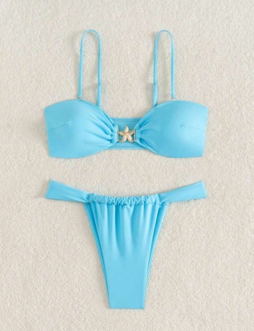 Costum de baie Shein, albastru