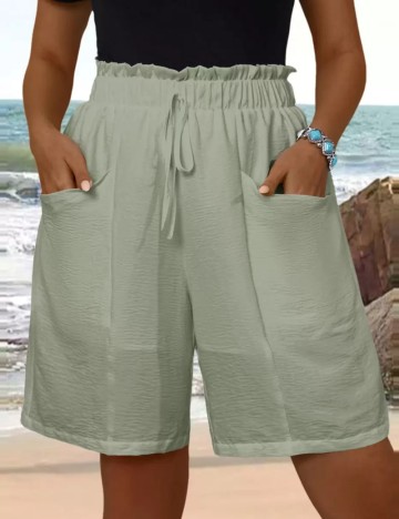 Pantaloni scurți Shein Curve+, gri