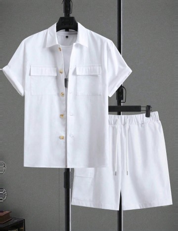 Compleu MANFINITY by Shein, alb