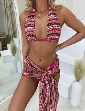 Set costum de baie și fustă Shein, mix culori