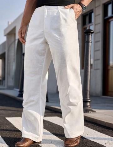Pantaloni Shein, alb