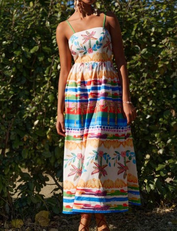 Rochie midi Shein, mix culori