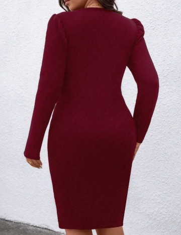 Rochie midi Shein Curve+, vișiniu