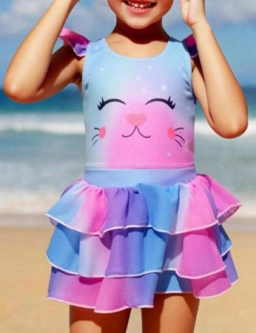 Set costum de baie și fustă Shein, mix culori