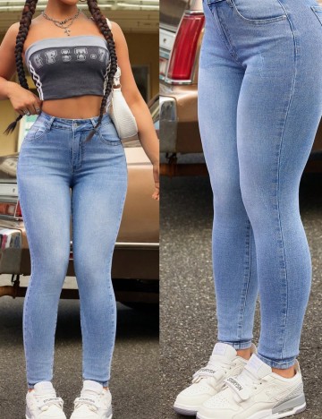 Jeans Shein, albastru