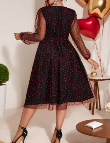 Rochie midi Shein Curve+, negru