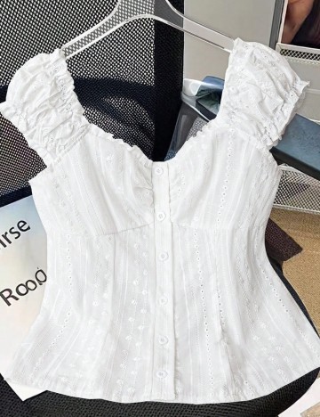Top Emery Rose by Shein, alb