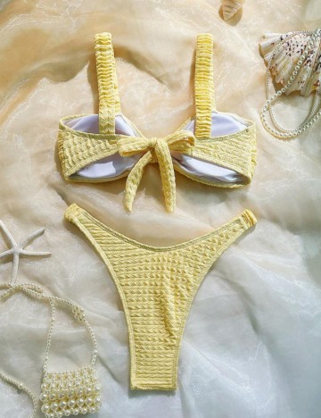 Costum de baie Shein, galben