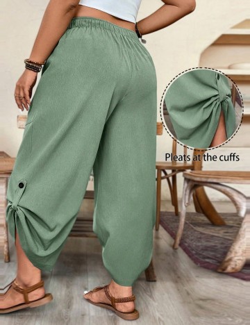 Pantaloni Shein Curve+, verde