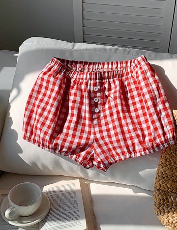Pantaloni scurți Shein, roșu