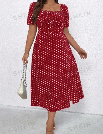 Rochie midi Shein Curve+, mix culori