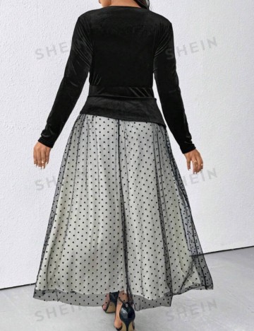 Rochie maxi Shein Curve+, mix culori