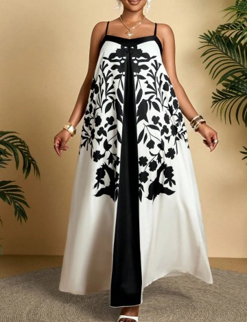 Rochie maxi Shein Curve+, mix culori