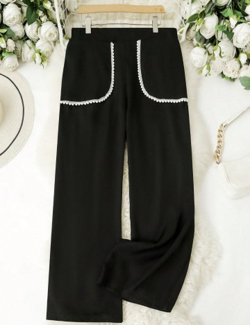 Pantaloni Shein Curve+, negru
