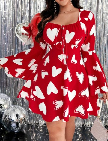 Rochie mini Shein Curve+, mix culori