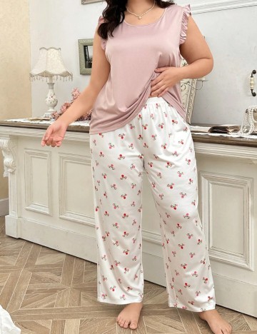 Compleu pijamale Shein Curve+, mix culori