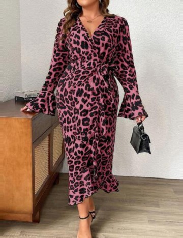 Rochie midi Shein Curve+, mix culori