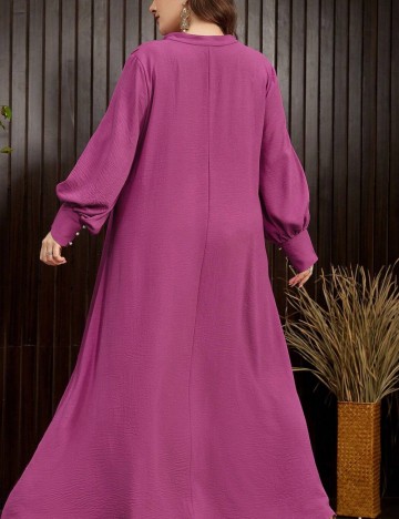 Rochie maxi Shein Curve+, roz