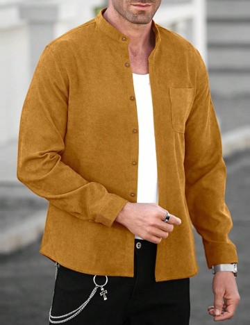 Cămașă MANFINITY by Shein, galben