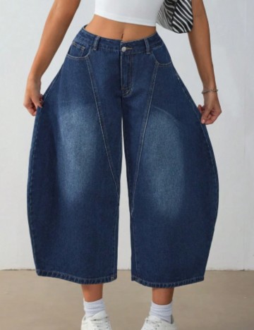 Jeans 3/4 Shein, albastru