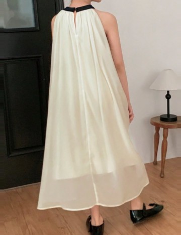 Rochie maxi Shein, crem