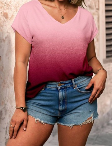 Tricou Shein Curve+, mix culori