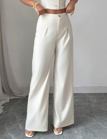 Pantaloni Shein, crem