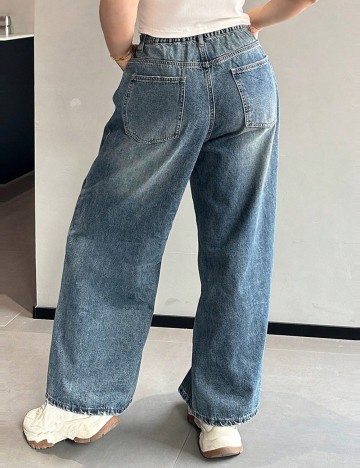 Jeans Shein Curve+, albastru